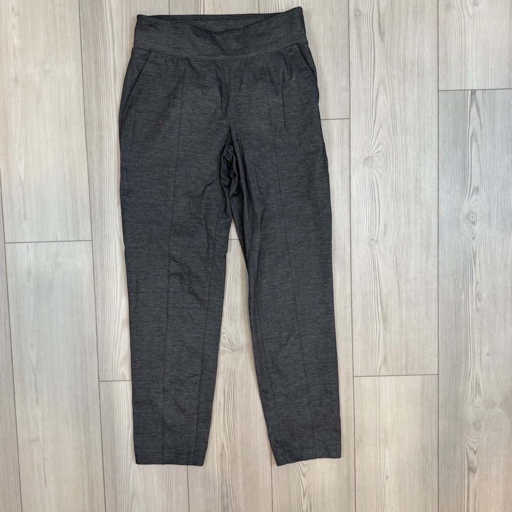Kit and Ace Charcoal Grey Heather Tencel Cashmere Blend Pintuck Pants Size 6